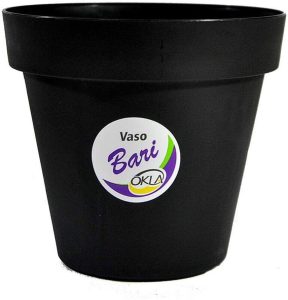 Vaso Bari Eco Preto 10 cm