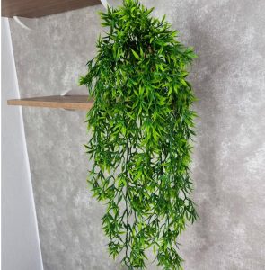 2 Plantas Artificiais Pendente Folhagem Bambu Decoração para Vaso Toque Real Muro Verde Jardim Vertical 19 2 Plantas Artificiais Pendente Folhagem Bambu Decoração para Vaso Toque Real Muro Verde Jardim Vertical