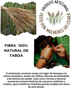 Puff Redondo em Palha de Taboa (MESA DE CENTRO) 50x35