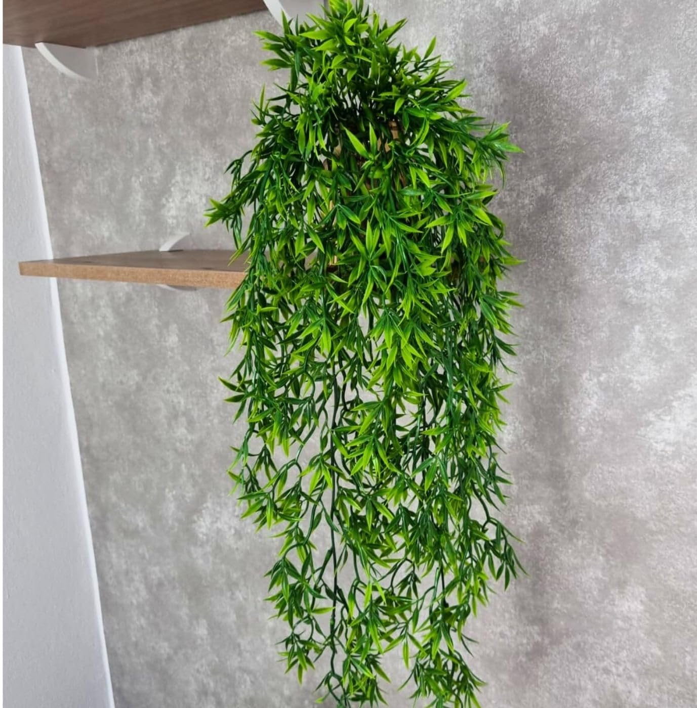 2 Plantas Artificiais Pendente Folhagem Bambu Decoracao para Vaso Toque