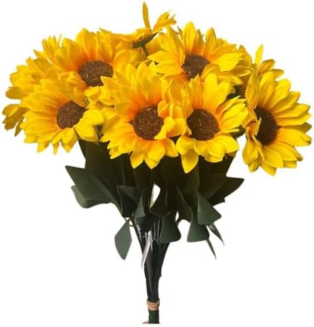 3 Buques 21 Flores Girassol Artificial Realista Decoracao