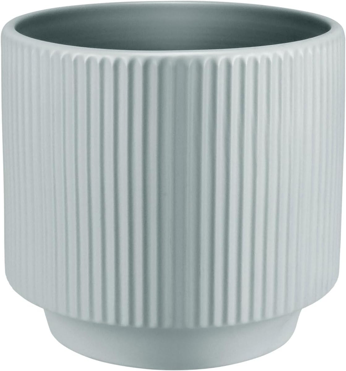 CACHEPO VASO DECORATIVO PLANTA REDONDO HOMECO CERAMICA 12x13x13cm CINZA