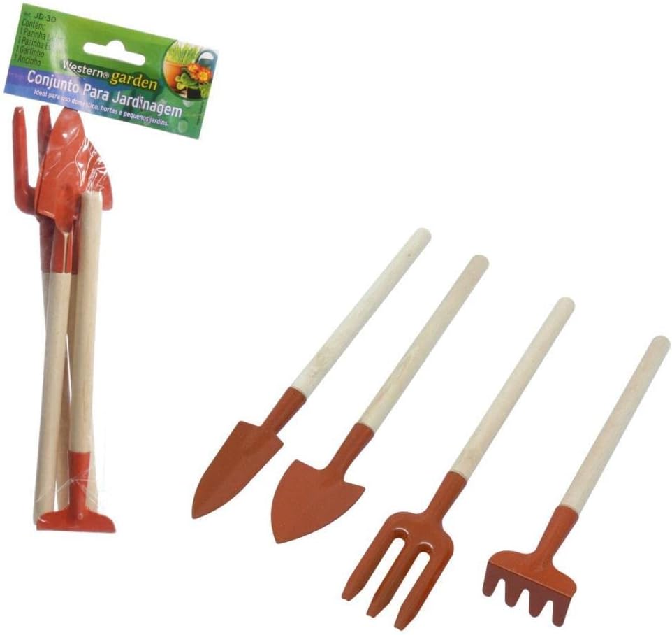 Conjunto Para Jardinagem, Western, 4 Peças 1 Conjunto Para Jardinagem Western 4 Pecas