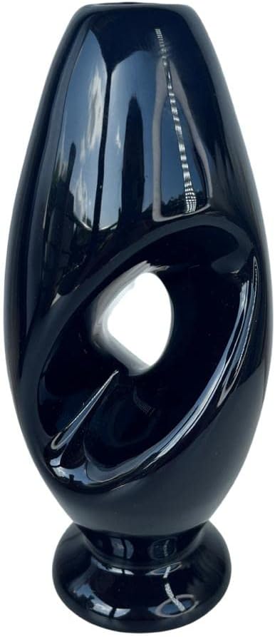 Decoração sala vaso escultura preto abstrato moderno 1 Decoracao sala vaso escultura preto abstrato moderno