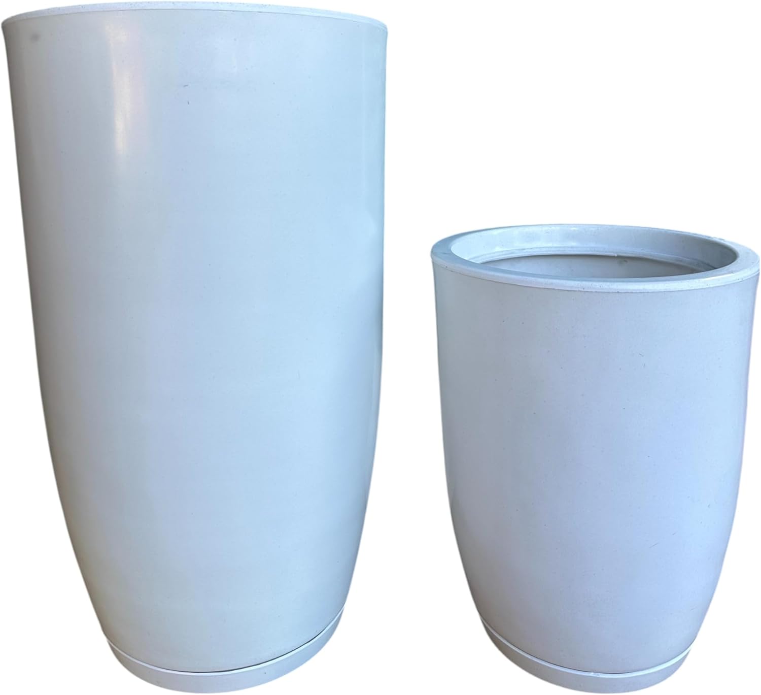 KIT VASOS PARA PLANTAS DECORATIVOS LUXO EFEITO MARMORIZADOS CPRATO Branco