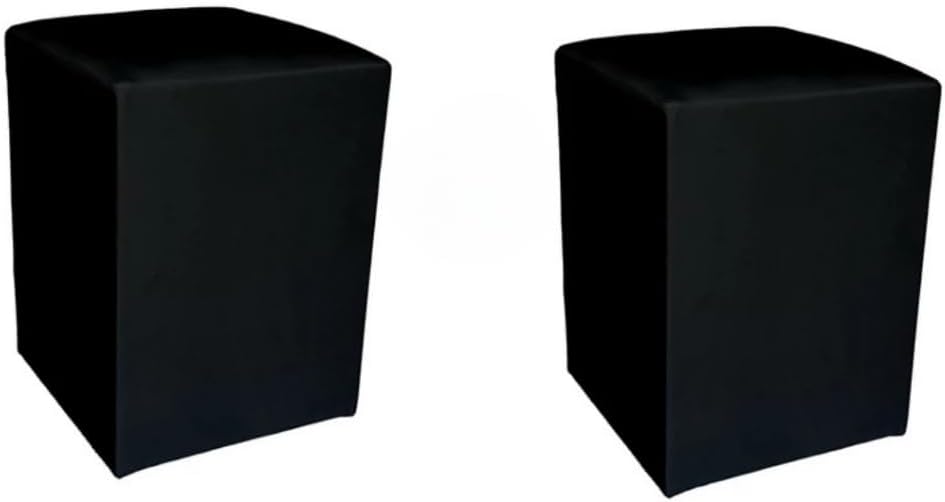 Kit 2 Puff Banqueta Quadrado Estofado em Suede – Banco