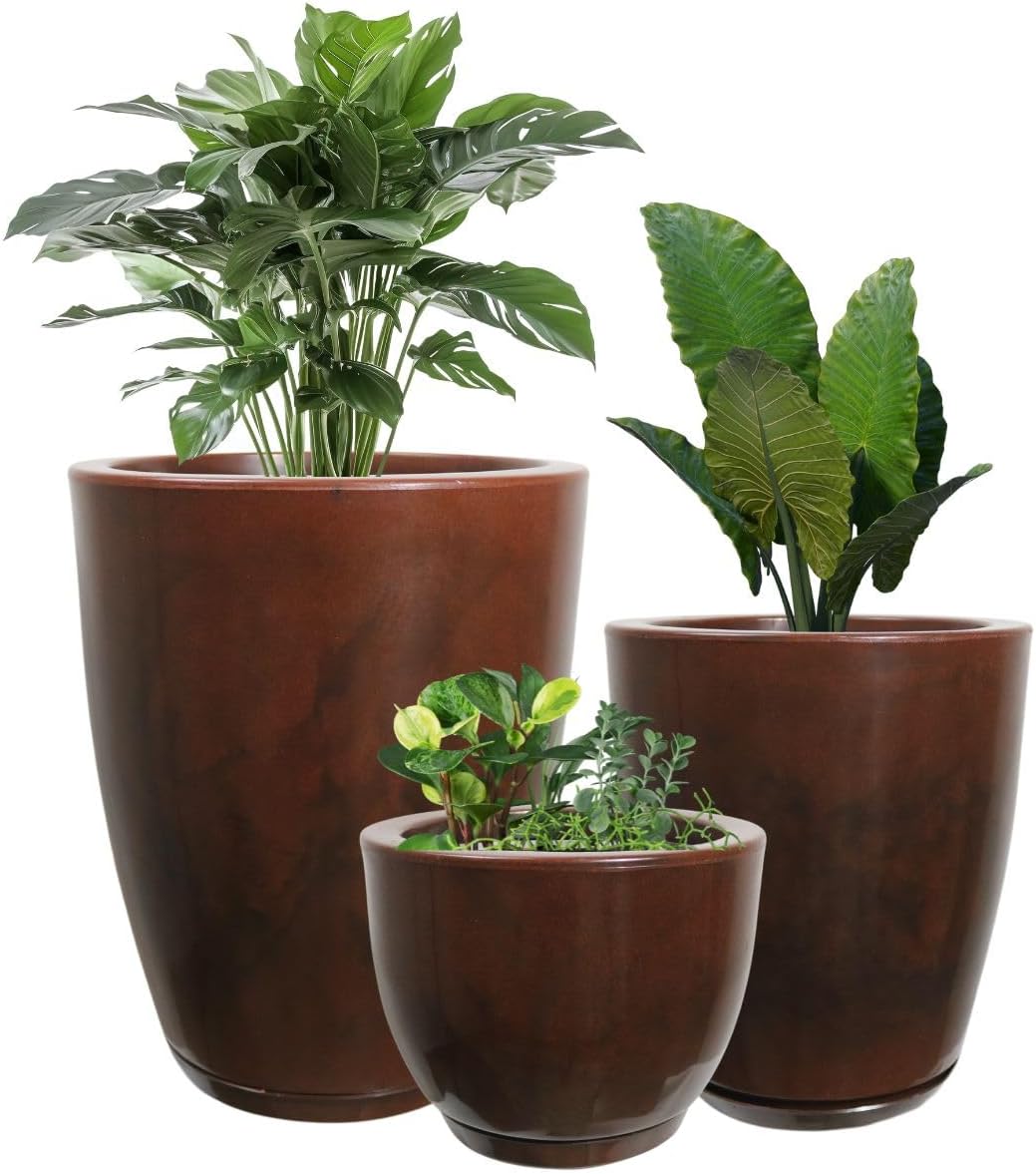 Kit vasos polietileno para plantas decorativo liso jardim casa sala