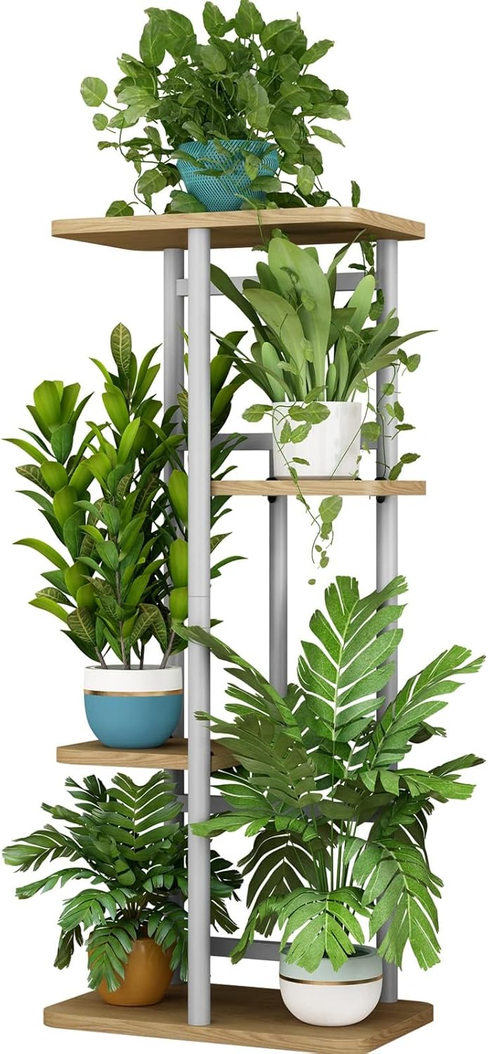LINZINAR Suporte de plantas interno 4 niveis 5 suportes de