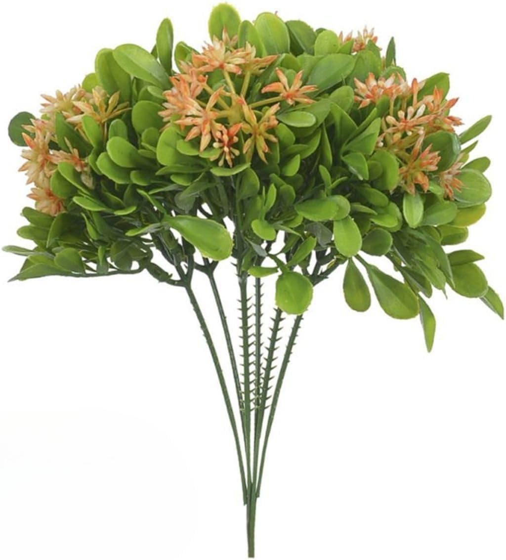 Pick Folhagem Verde Artificial Mini Flor Arranjo Enfeite Floral 6