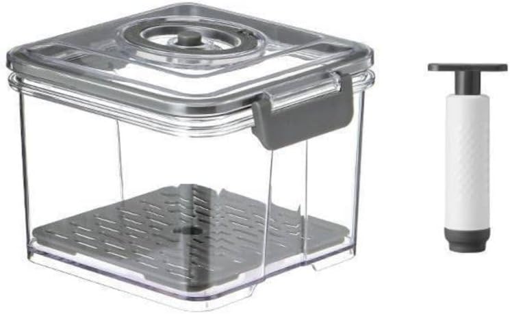 Pote Hermetico 15L com Bomba Manual de Vacuo e Tampa
