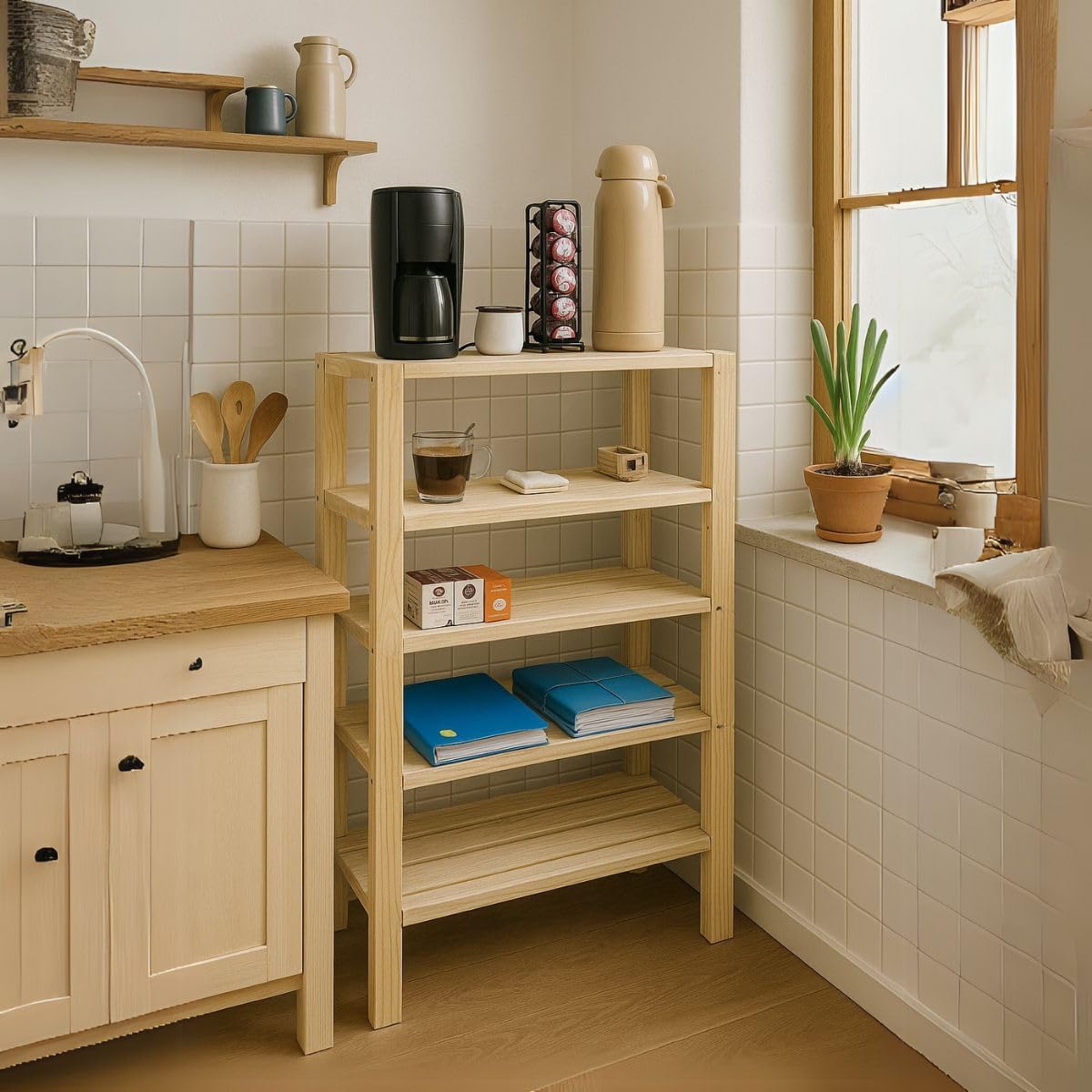 Prateleira Organizadora Para Casa 5 Andares Madeira Macica