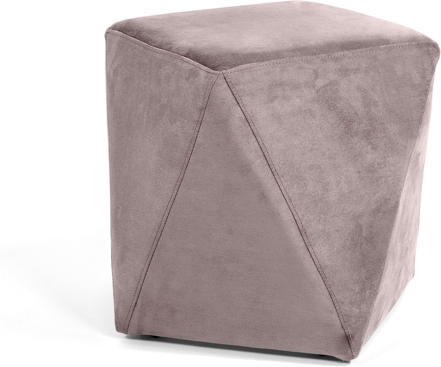 Puff Ametista veludo rosa