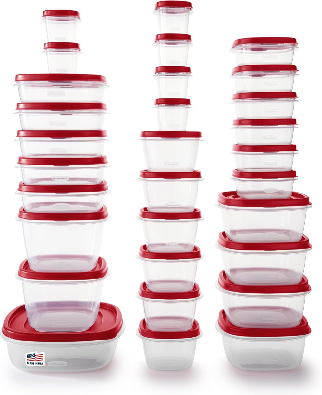 Recipientes para alimentos Rubbermaid 60 pecas com tampas transparente e