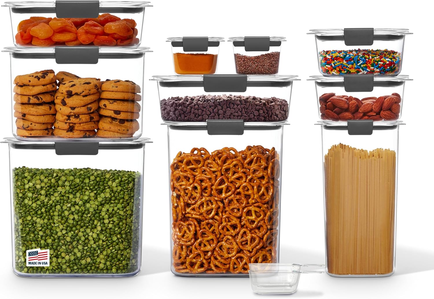 Rubbermaid Conjunto de 10 pecas Brilliance Pantry transparente hermetico e