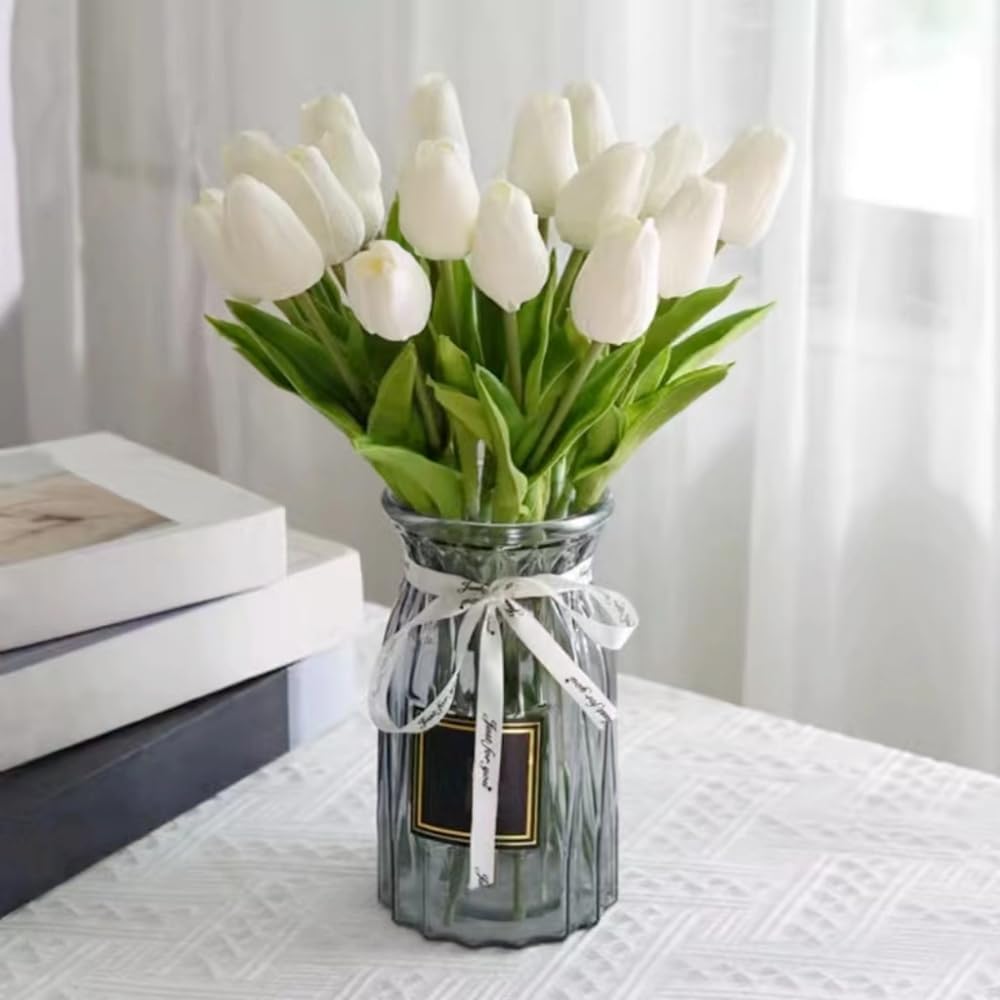 SHINE CO LIGHTING Tulipas artificiais 20 pecas de buques de arranjo