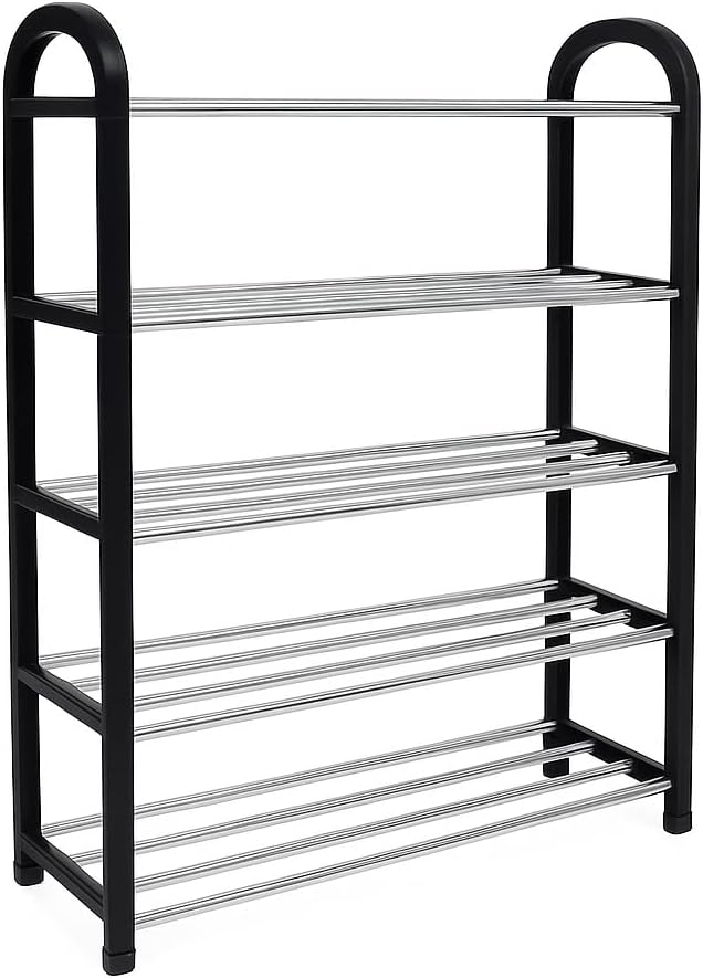Sapateira Estante 5 Andares 71cm em Plastico e Metal Organizador