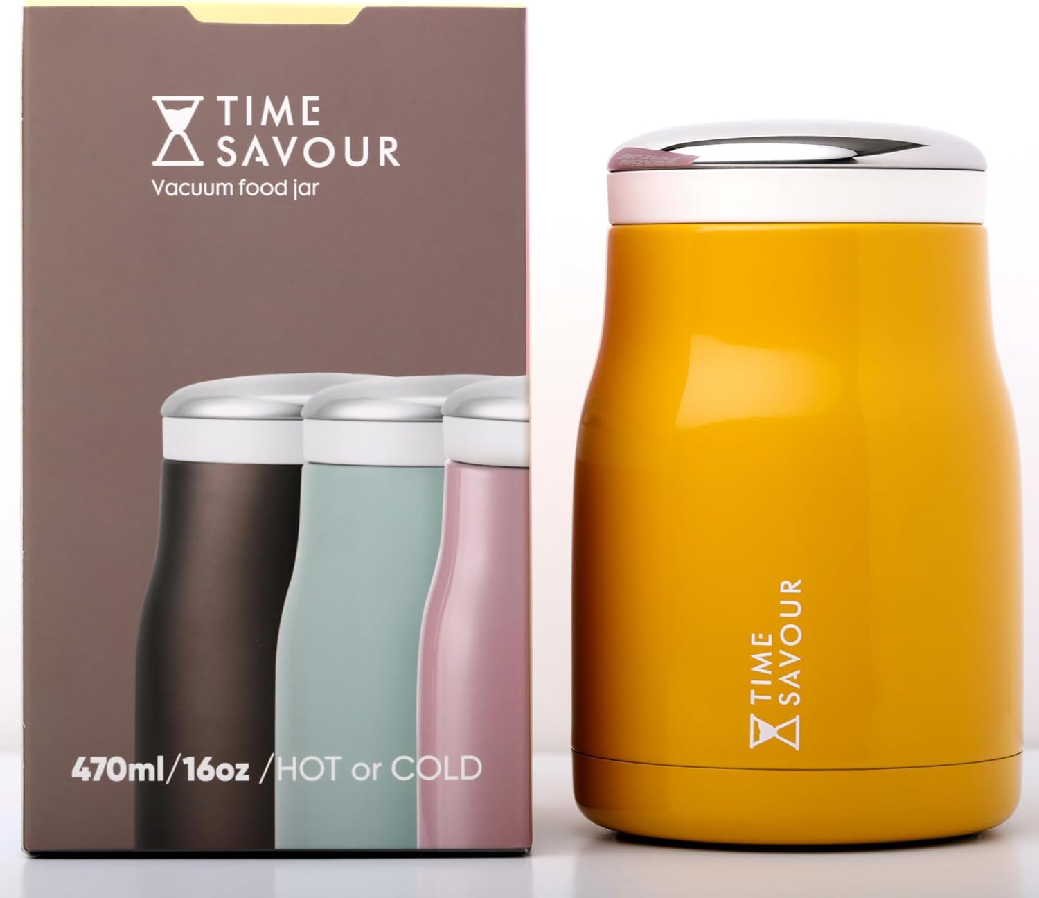 Time Savour Recipientes de aveia noturnos de 473 ml com