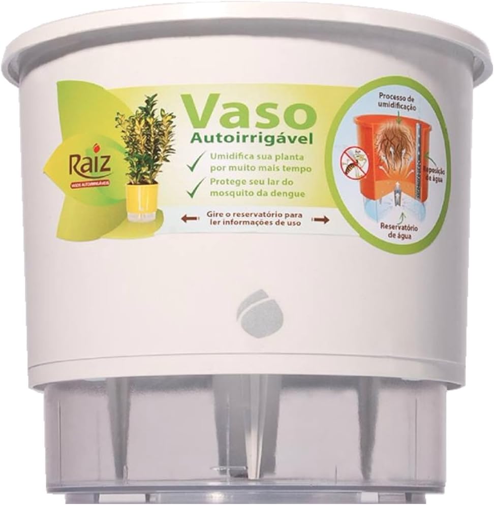 Vaso Autoirrigavel Pequeno N02 Raiz Preto 12cm x 11cm Horta