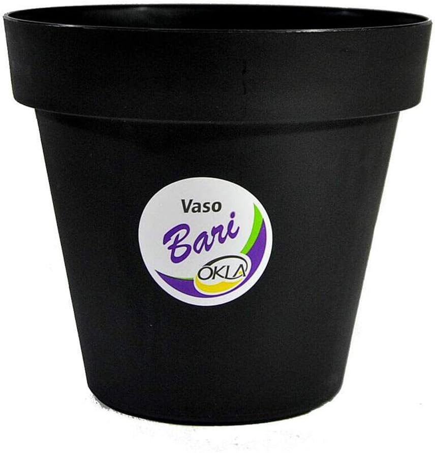Vaso Bari Eco Preto 10 cm