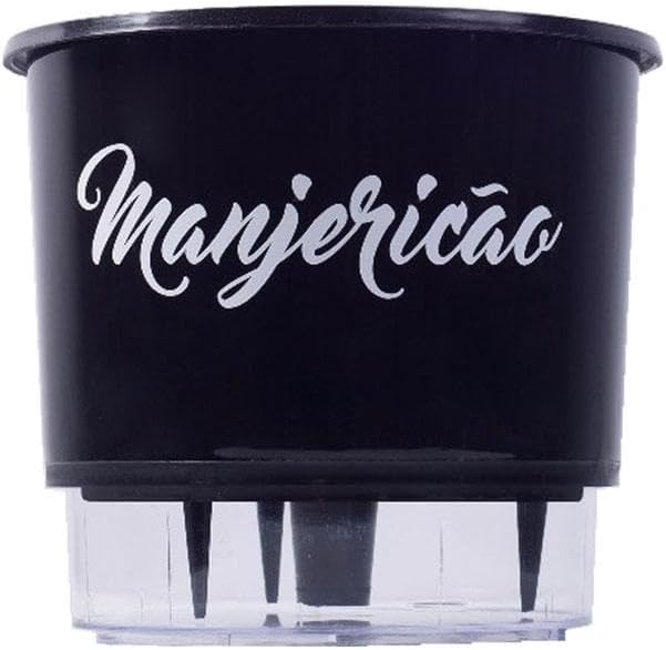 Vaso Plastico Preto Autoirrigavel Gourmet Tempero Manjericao
