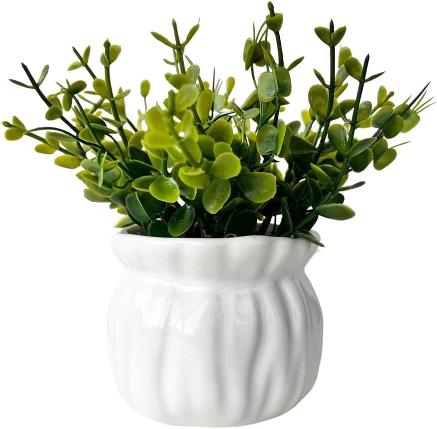 Vaso cachepô decorativo enfeite de mesa branco em cerâmica 1 Vaso cachepo decorativo enfeite de mesa branco em ceramica