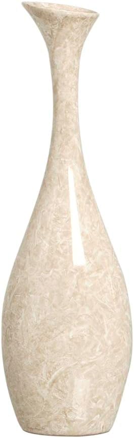 Vaso de Ceramica Bege para Decoracao de Sala Vanguard Petra