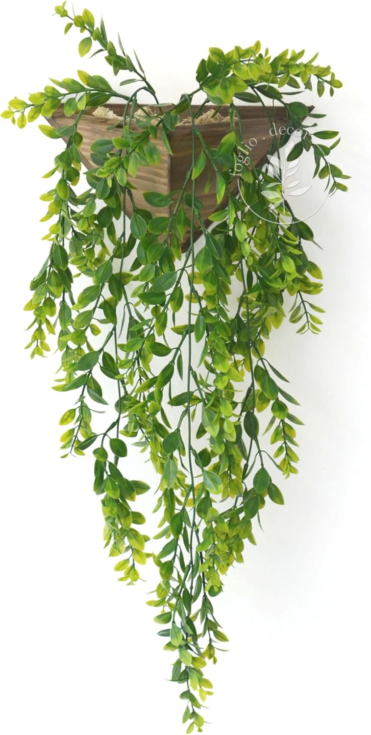 Vaso de Parede com Planta Artificial Inclusa Oliveira Arranjo