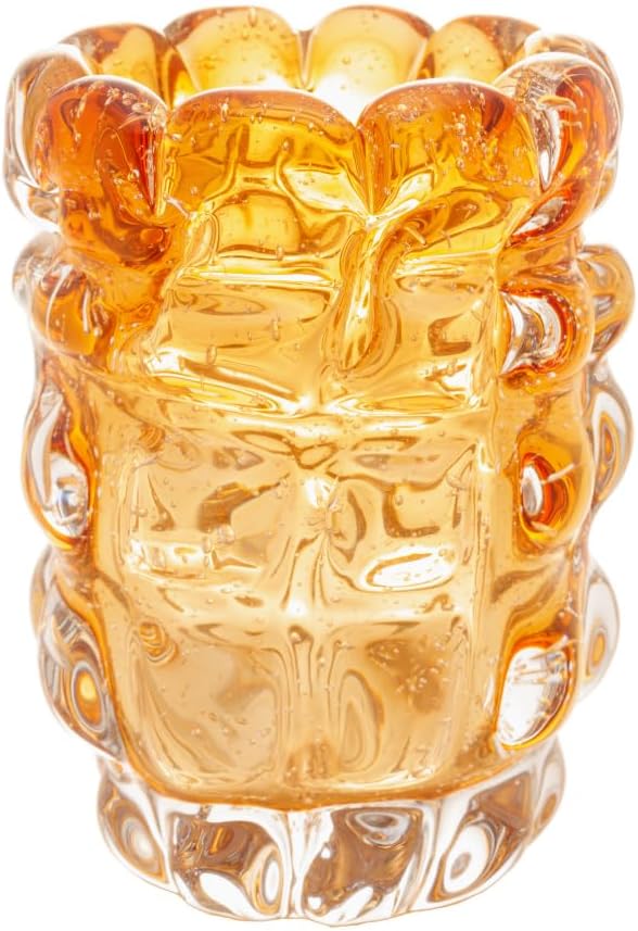 Vaso de Vidro Italy Ambar 10cm x 13cm Lyor