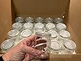Encheng Frascos de vidro transparente de 200 ml com tampas, recipiente de iogurte com tampas (PE), frascos de pudim de substituição, recipiente de vidro com barbante e etiqueta para leite, geleia 23 Imagem do cliente