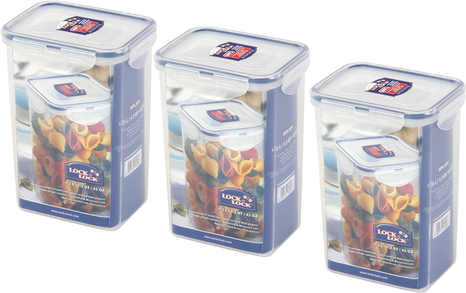 3 recipientes de alimentos Lock Lock 13L HPL809