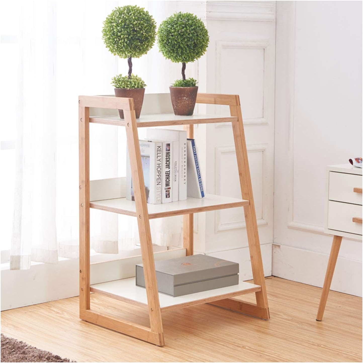 Estante de livros prateleira de 3 niveis estante de livros