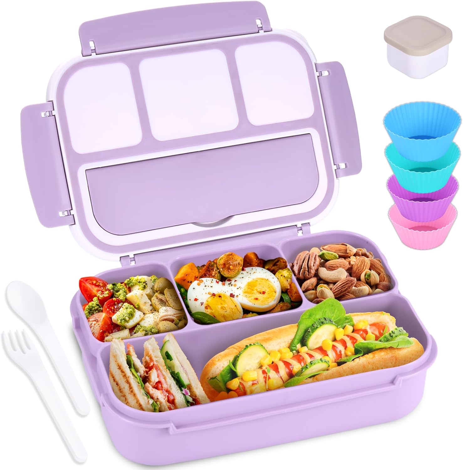 Lancheira tipo bento box para crianca meninos meninas com 4