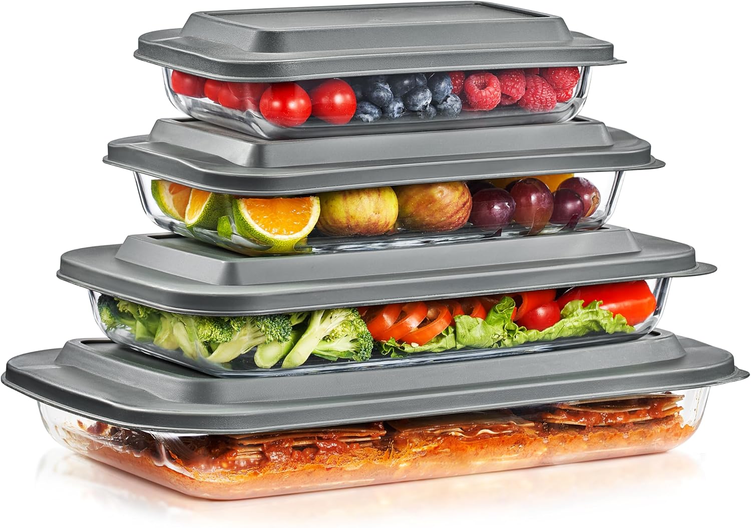 Sorbus Recipientes de vidro para preparacao de refeicoes – Conjunto