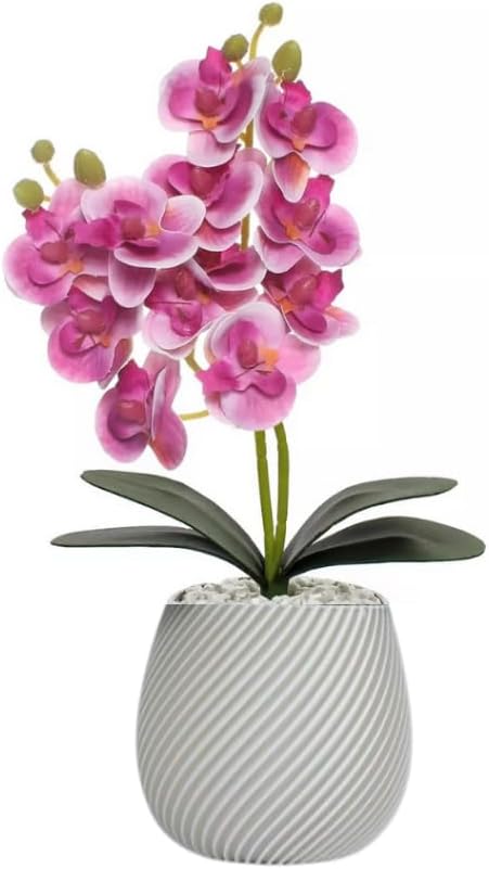 Vaso Flores Artificiais Vaso com Orquidea Decorativa Sala Escritorio