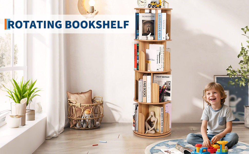 GarveeTech Estante rotativa de 4 níveis,