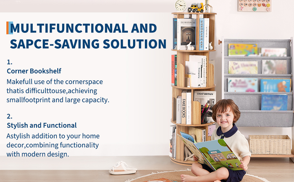 GarveeTech Estante rotativa de 4 níveis,