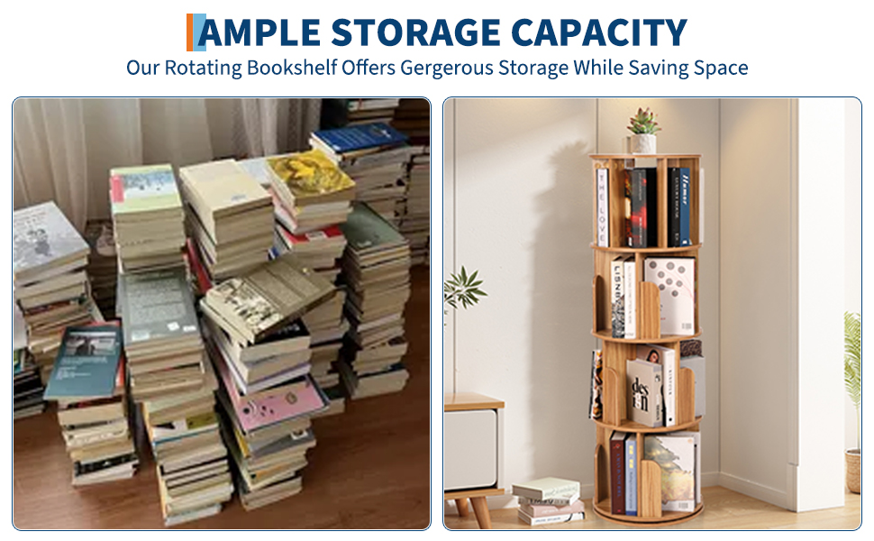 GarveeTech Estante rotativa de 4 níveis,