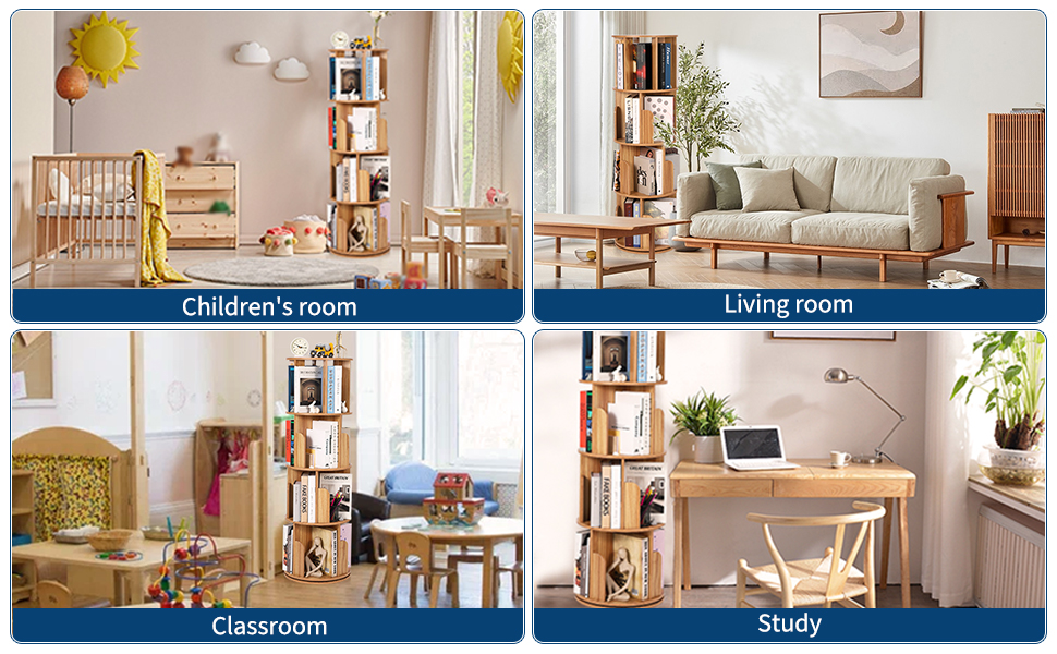 GarveeTech Estante rotativa de 4 níveis,