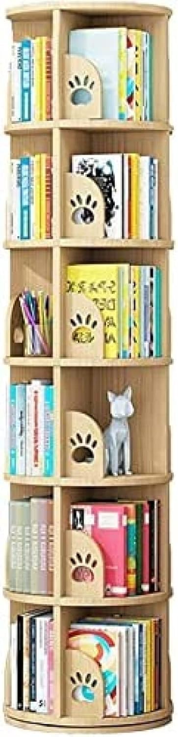 Estante De Livros Moderna E Minimalista 360° Giratoria Estantes Autonomas