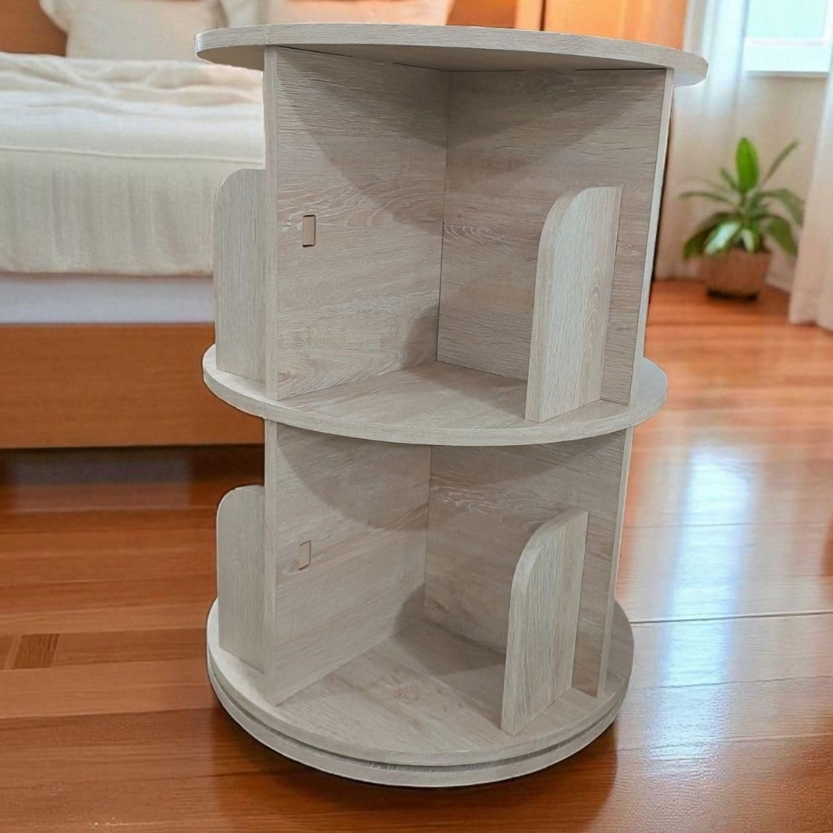 Estante Prateleira Giratória Organizador Livro Brinquedo Decoração e Infantil em MDF Amadeirado Claro 1 Estante Prateleira Giratoria Organizador Livro Brinquedo Decoracao e Infantil em
