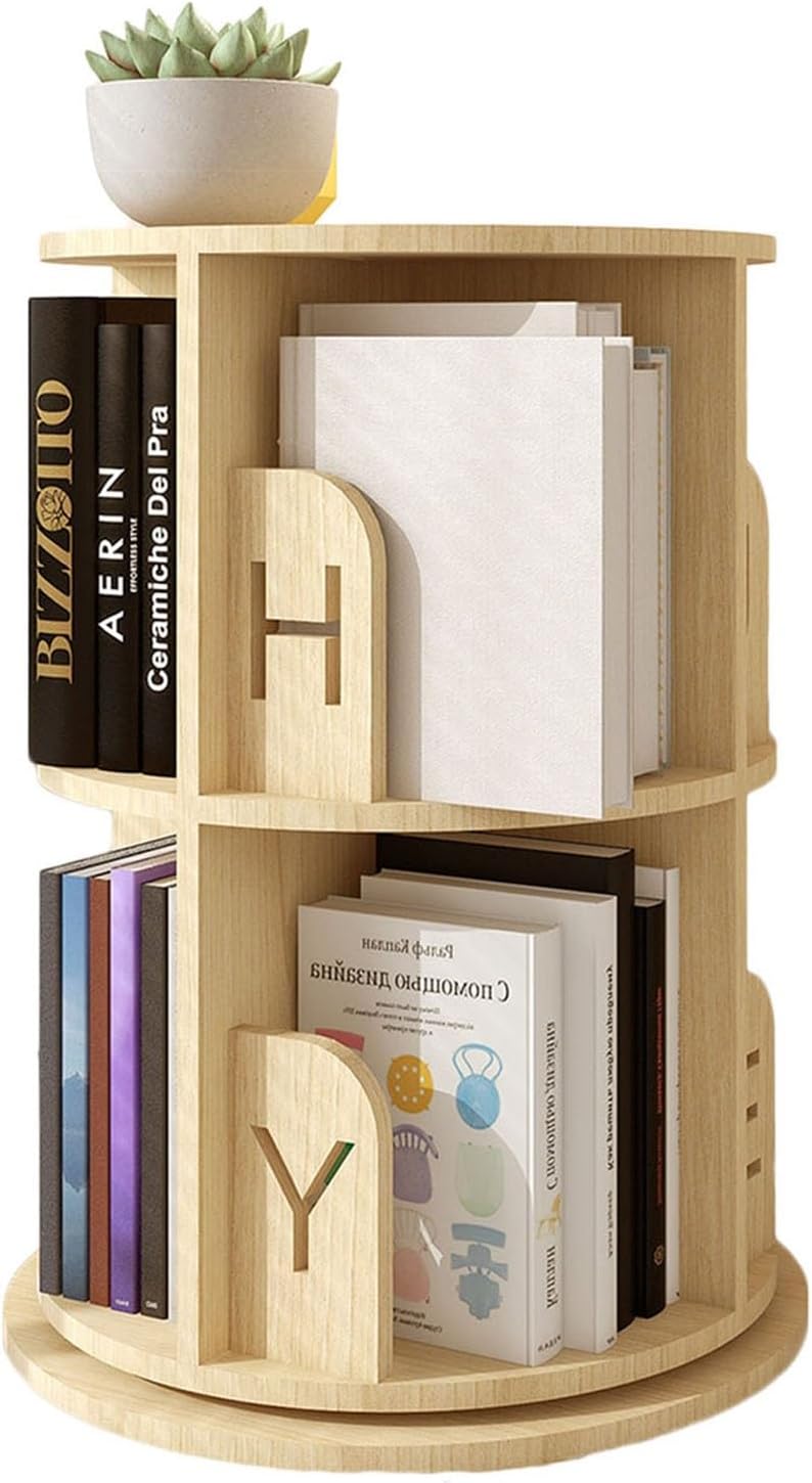 Estante giratoria de 360° prateleira de canto de madeira macica