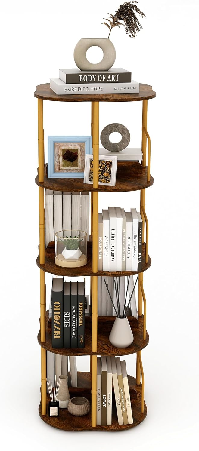 Estante giratoria de 5 niveis torre de estante giratoria empilhavel