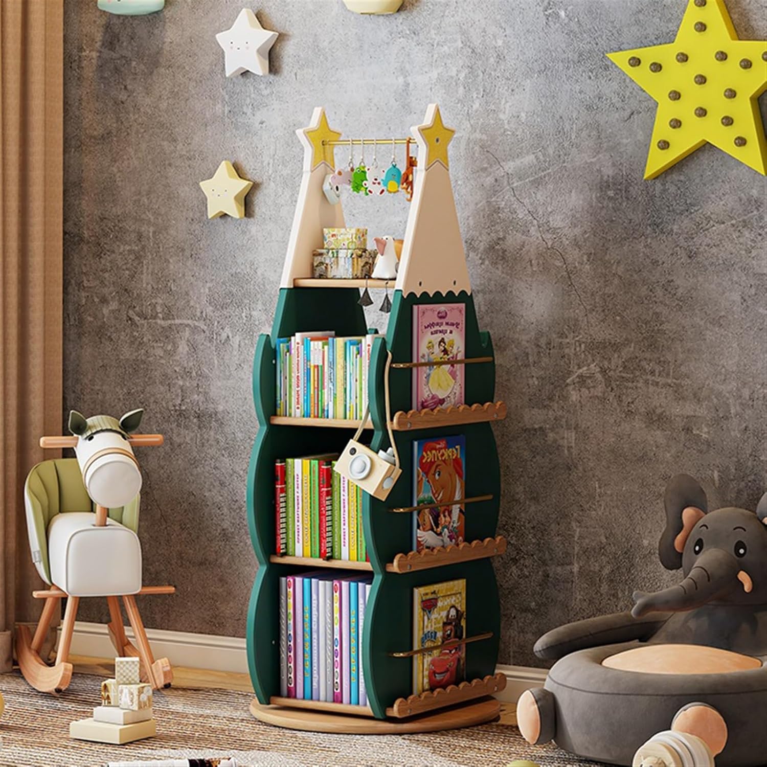 Suporte para livros Estante giratoria 360 ° para livros de