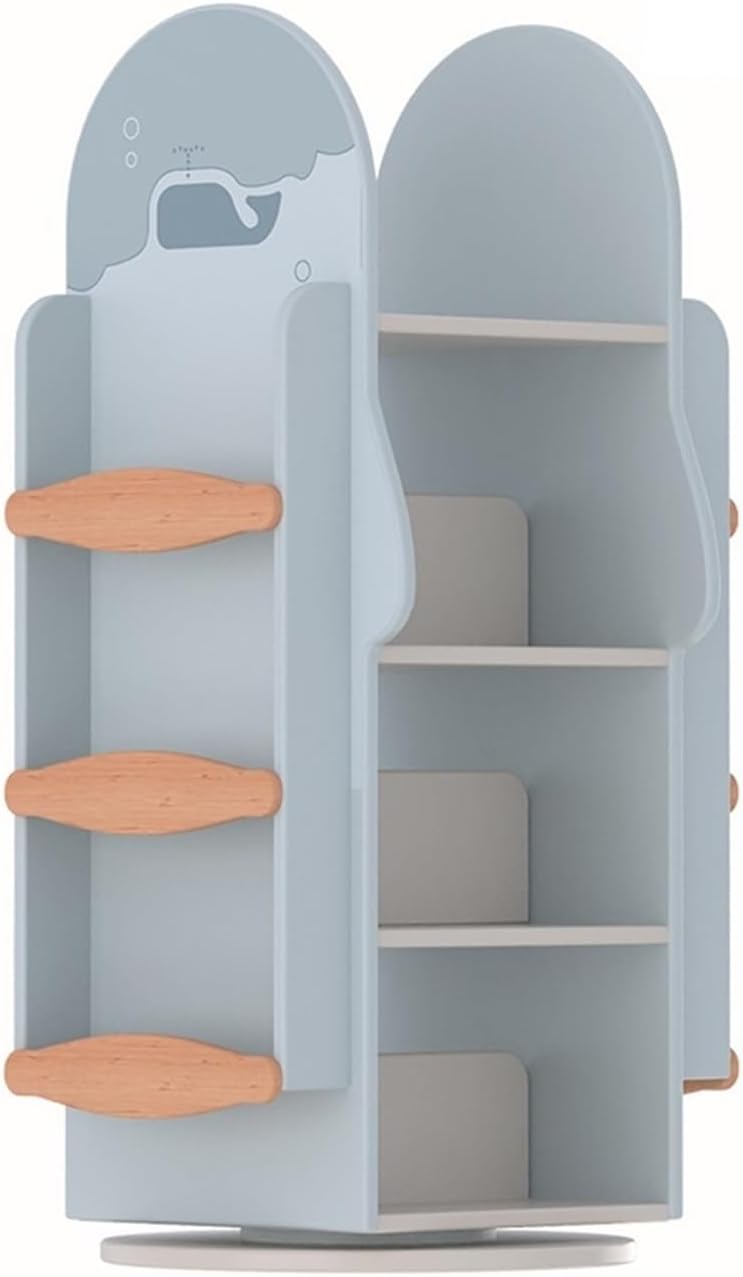 Suporte para livros Estante giratoria de madeira macica baleia estante