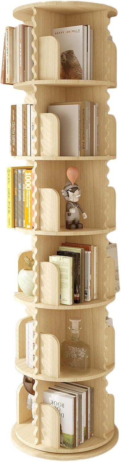 Torre rotativa para livros estante giratoria de 6 camadas suporte