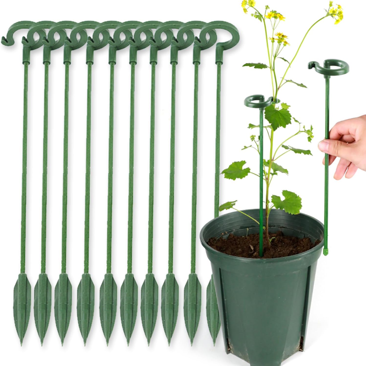 10 pecas de estacas de jardim em vaso em forma