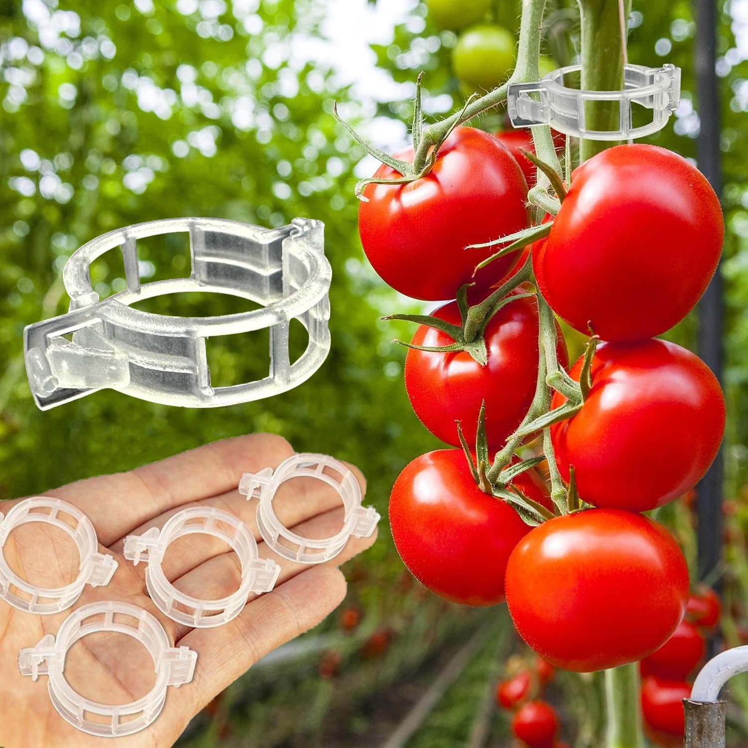 100 pecas de clipes de suporte de plantas para plantas
