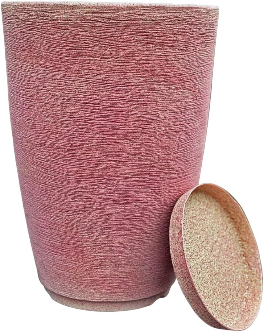 Vaso Grande Para Plantas Cone Grafiato Luxo Escovado Jardim (Rose) 1 Vaso Grande Para Plantas Cone Grafiato Luxo Escovado Jardim Rose