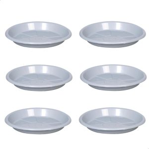 Kit 6 Pratos para Vaso Redondo 30,5x4cm Home Gourmet – Suporte Resistente e Estável para Plantas