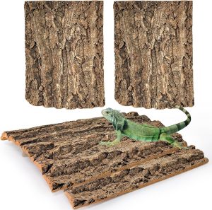 Fundo de terrário de cortiça 30,5 cm x 20,3 cm natural réptil de cortiça com casca de cortiça plano de terrário tábua de terrário dragão barbudo escalada tapete de parede decoração para lagarto